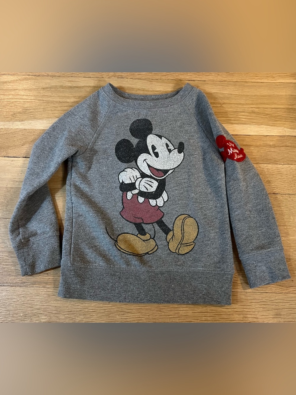 Peek Collection Walt Disney Gray Knit Mickey Mouse Sweater 2/3 2 3 2t 3t